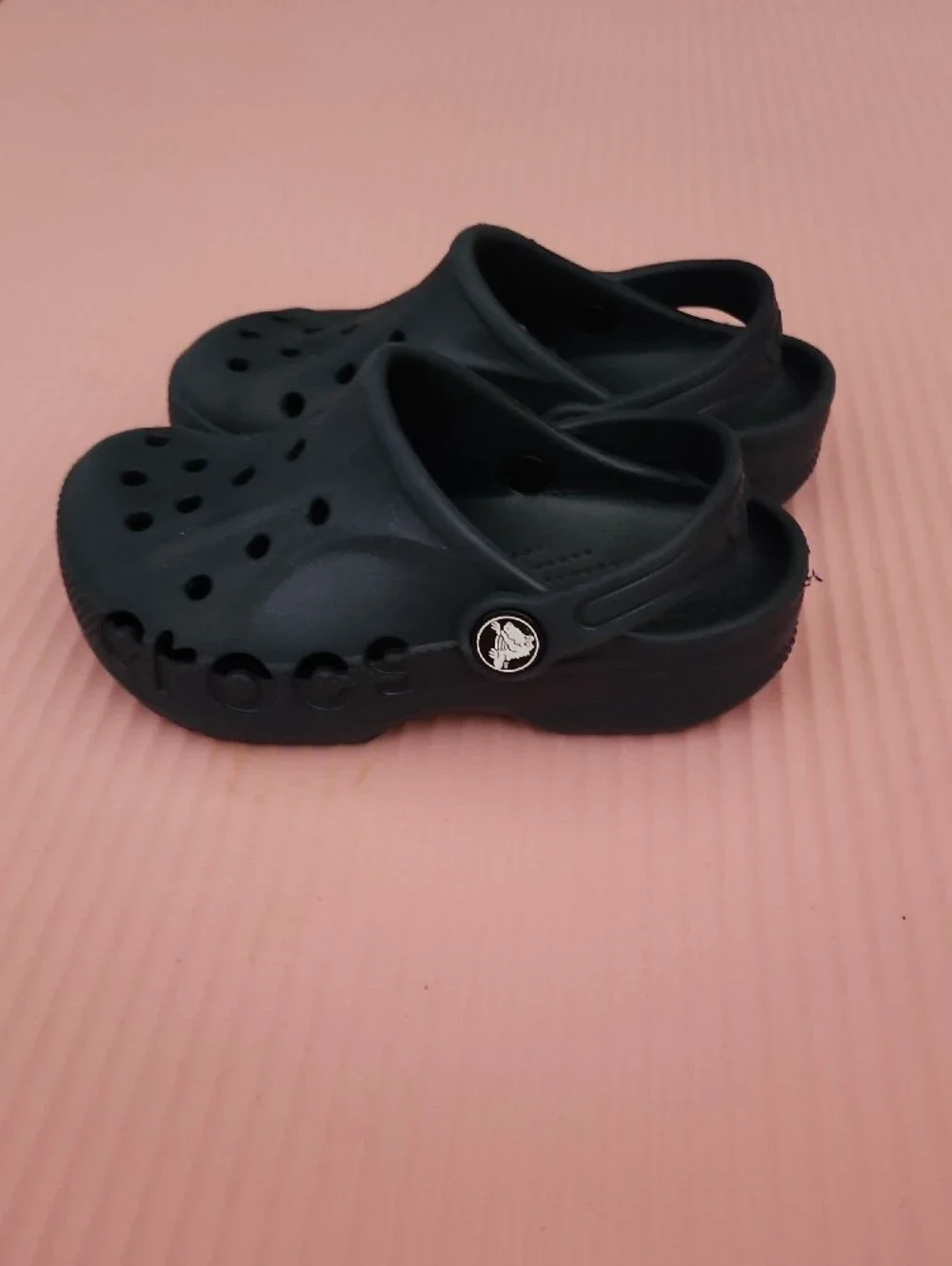 CROCS Toddler Navy Blue Classic Clog with Heel Strap
